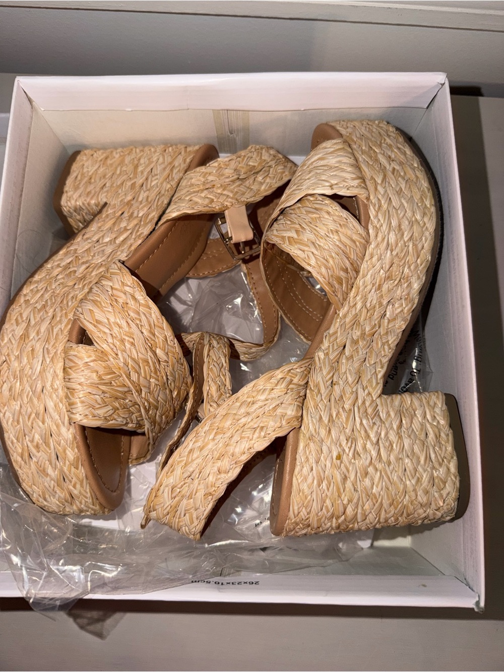 NEW Open Toe Raffia Espadrille Sandals Mary-Jane Block Heel 6.5 Pink Lily Shoes